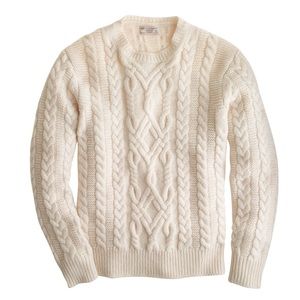 COPY - Wallace & Barnes J.Crew Fisherman Sweater white/cream